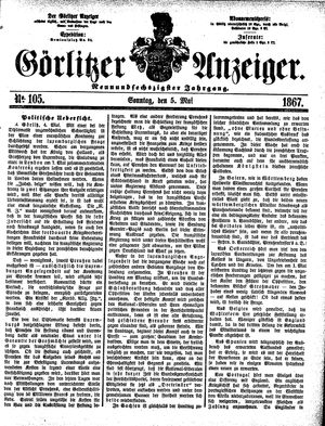 Görlitzer Anzeiger on May 5, 1867