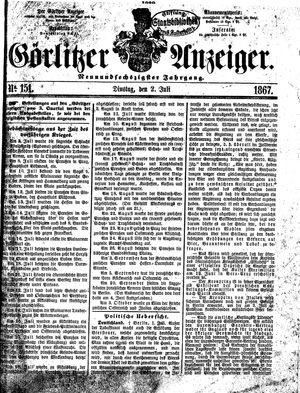 Görlitzer Anzeiger on Jul 2, 1867