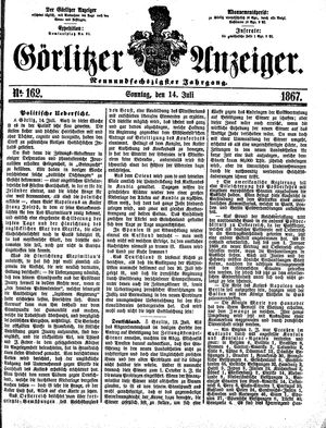 Görlitzer Anzeiger vom 14.07.1867