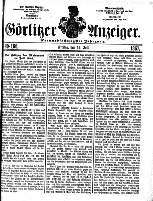 Görlitzer Anzeiger vom 19.07.1867