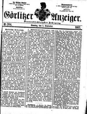 Görlitzer Anzeiger vom 01.09.1867