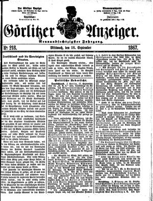 Görlitzer Anzeiger on Sep 18, 1867