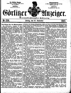 Görlitzer Anzeiger on Sep 27, 1867