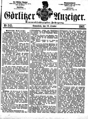 Görlitzer Anzeiger vom 19.10.1867