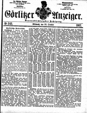 Görlitzer Anzeiger vom 23.10.1867