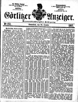 Görlitzer Anzeiger on Oct 26, 1867