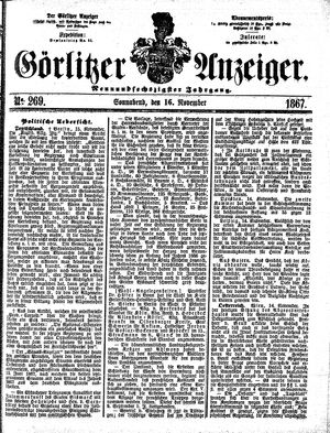 Görlitzer Anzeiger vom 16.11.1867