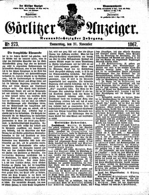 Görlitzer Anzeiger on Nov 21, 1867
