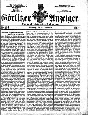 Görlitzer Anzeiger vom 18.12.1867