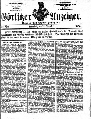 Görlitzer Anzeiger on Dec 21, 1867