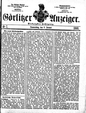 Görlitzer Anzeiger on Jan 9, 1868