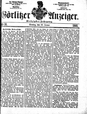 Görlitzer Anzeiger on Jan 19, 1868
