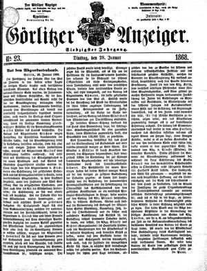 Görlitzer Anzeiger on Jan 28, 1868