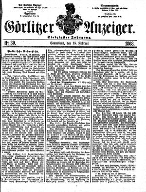 Görlitzer Anzeiger on Feb 15, 1868