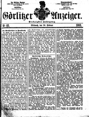 Görlitzer Anzeiger on Feb 26, 1868