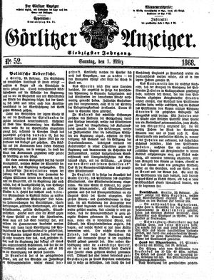 Görlitzer Anzeiger vom 01.03.1868