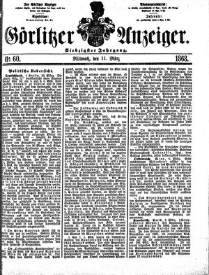 Görlitzer Anzeiger vom 11.03.1868