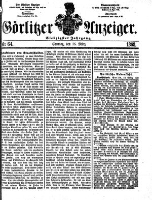 Görlitzer Anzeiger on Mar 15, 1868