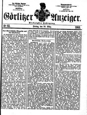 Görlitzer Anzeiger vom 20.03.1868