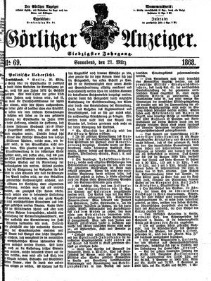 Görlitzer Anzeiger vom 21.03.1868