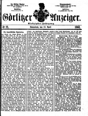 Görlitzer Anzeiger vom 18.04.1868