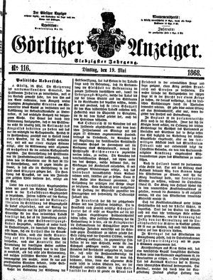 Görlitzer Anzeiger vom 19.05.1868