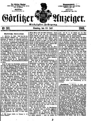 Görlitzer Anzeiger on Jul 12, 1868