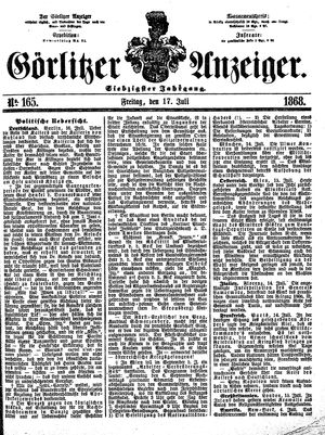 Görlitzer Anzeiger on Jul 17, 1868