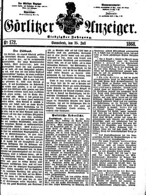 Görlitzer Anzeiger vom 25.07.1868