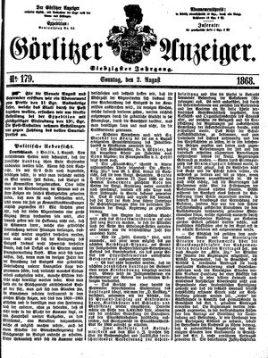 Görlitzer Anzeiger on Aug 2, 1868