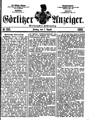 Görlitzer Anzeiger on Aug 7, 1868
