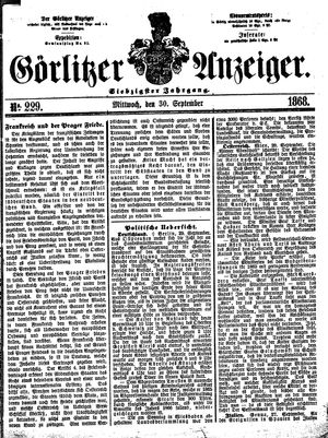 Görlitzer Anzeiger vom 30.09.1868