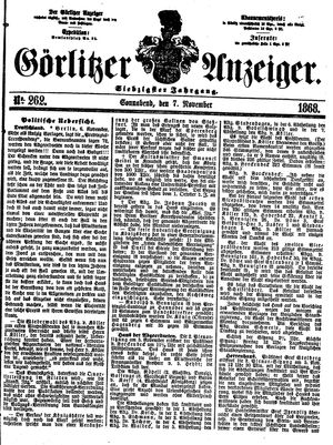 Görlitzer Anzeiger vom 07.11.1868