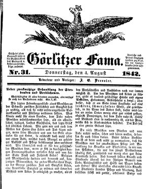 Görlitzer Fama vom 04.08.1842