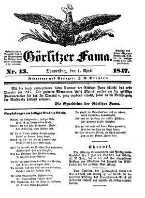 Görlitzer Fama on Apr 1, 1847