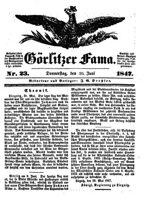 Görlitzer Fama on Jun 10, 1847
