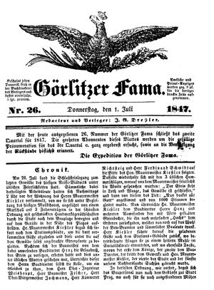 Görlitzer Fama vom 01.07.1847