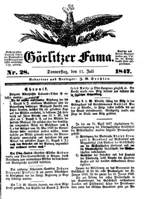 Görlitzer Fama on Jul 15, 1847