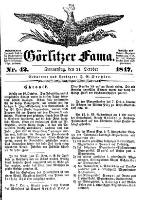 Görlitzer Fama on Oct 21, 1847
