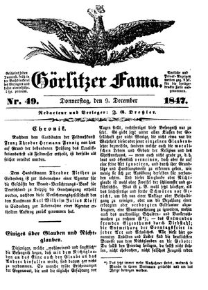 Görlitzer Fama vom 09.12.1847