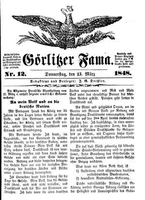 Görlitzer Fama vom 23.03.1848