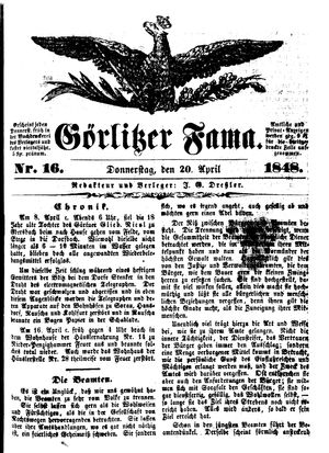 Görlitzer Fama on Apr 20, 1848