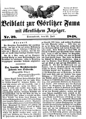 Görlitzer Fama vom 22.07.1848