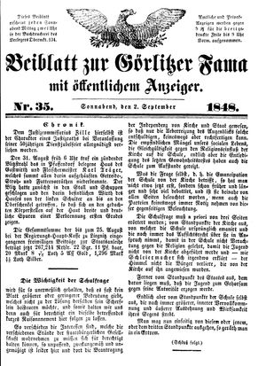 Görlitzer Fama vom 02.09.1848