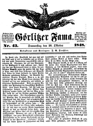 Görlitzer Fama vom 26.10.1848