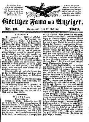 Görlitzer Fama vom 10.02.1849