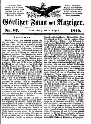 Görlitzer Fama on Aug 9, 1849