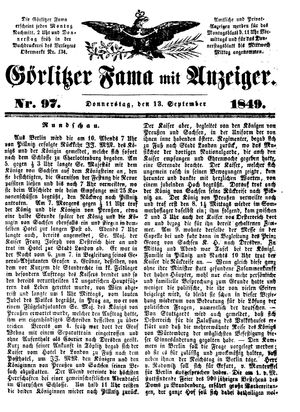 Görlitzer Fama vom 13.09.1849