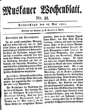 Muskauer Wochenblatt on May 23, 1822