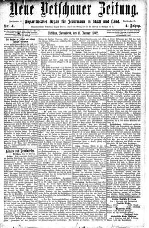 Neue Vetschauer Zeitung vom 11.01.1902